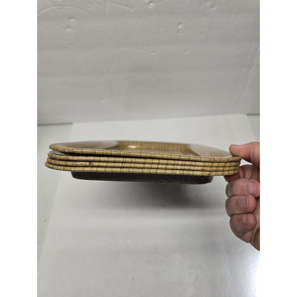 Vintage MCM Metal TV/Lap Trays , Set Of 4 Flower Power RETRO - Picture 13 of 13